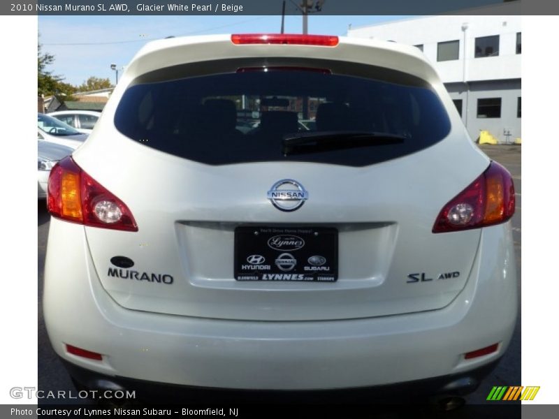 Glacier White Pearl / Beige 2010 Nissan Murano SL AWD