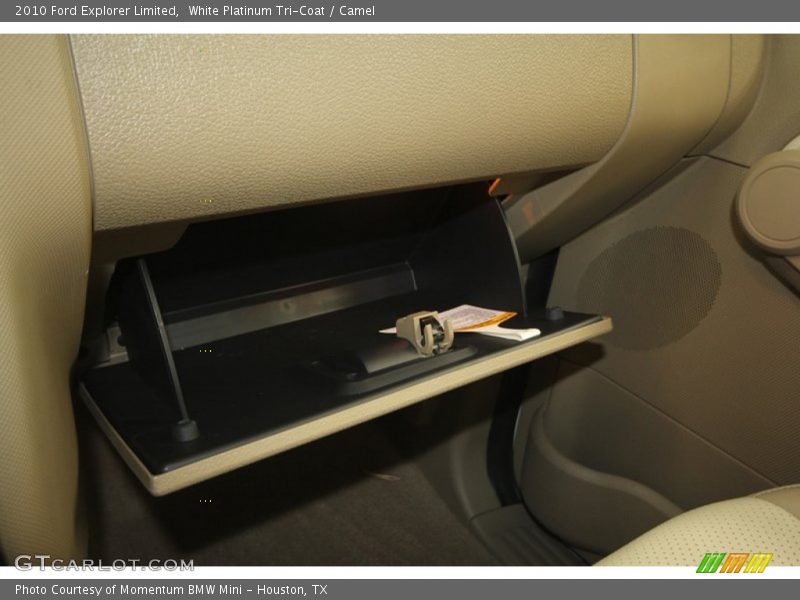 White Platinum Tri-Coat / Camel 2010 Ford Explorer Limited