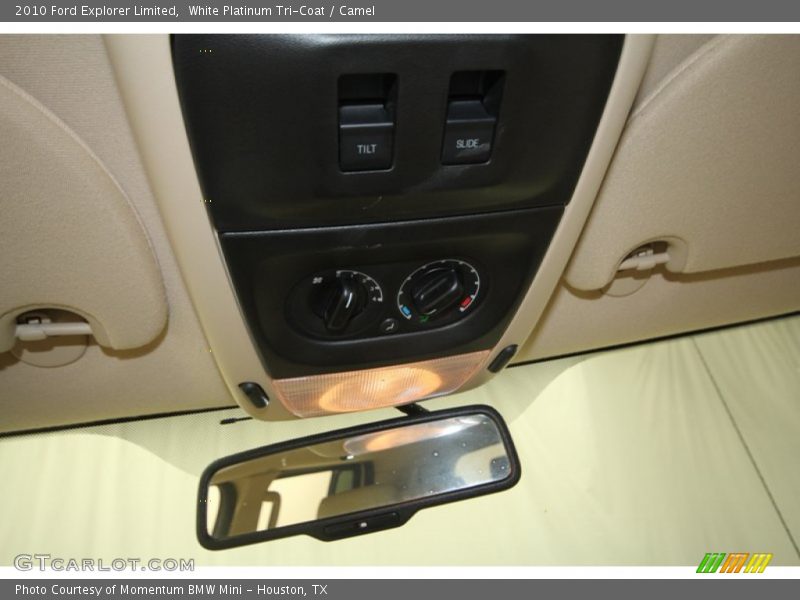 White Platinum Tri-Coat / Camel 2010 Ford Explorer Limited