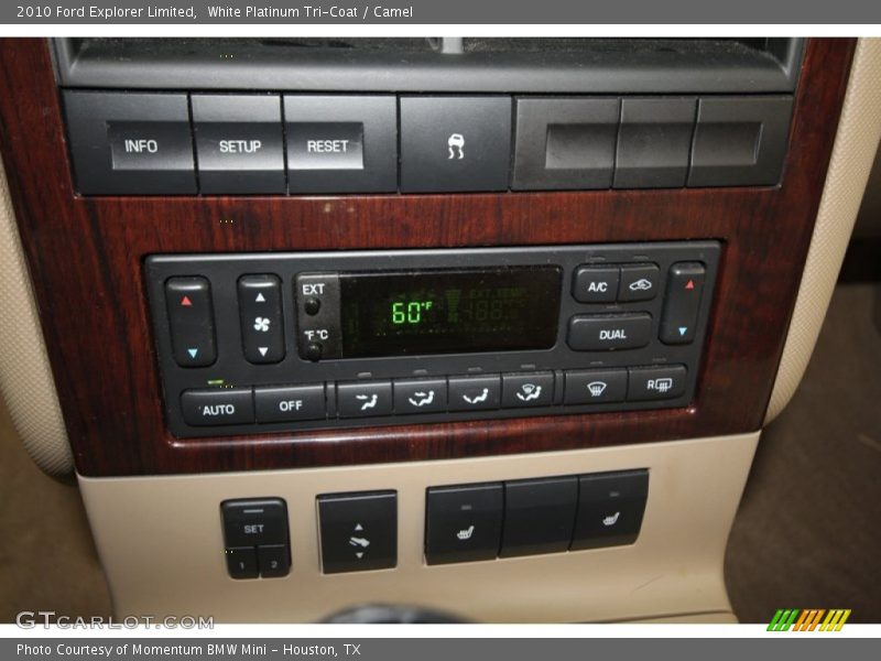 White Platinum Tri-Coat / Camel 2010 Ford Explorer Limited