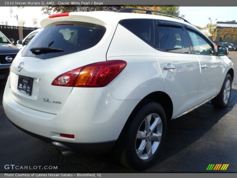 Glacier White Pearl / Beige 2010 Nissan Murano SL AWD