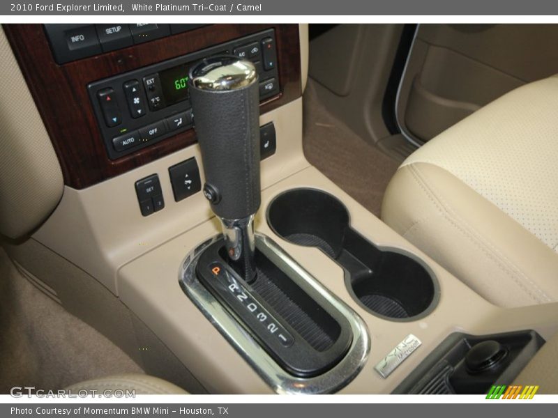 White Platinum Tri-Coat / Camel 2010 Ford Explorer Limited