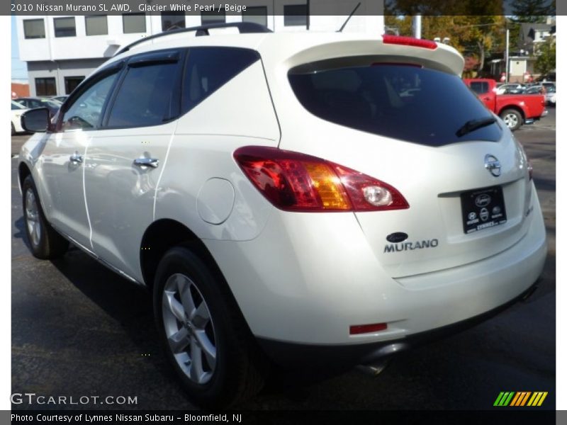 Glacier White Pearl / Beige 2010 Nissan Murano SL AWD