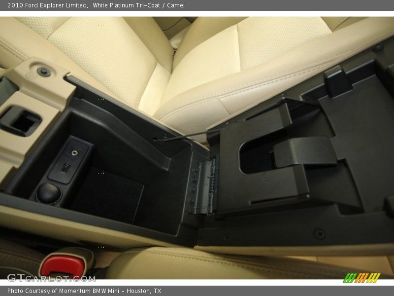 White Platinum Tri-Coat / Camel 2010 Ford Explorer Limited