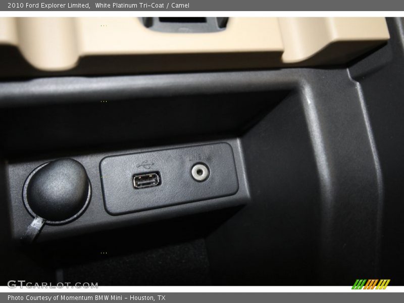 White Platinum Tri-Coat / Camel 2010 Ford Explorer Limited