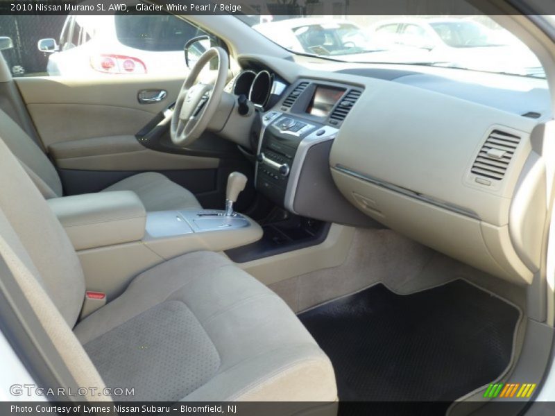 Glacier White Pearl / Beige 2010 Nissan Murano SL AWD