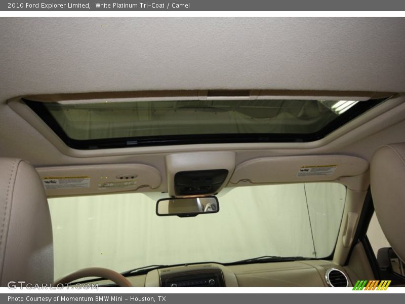 White Platinum Tri-Coat / Camel 2010 Ford Explorer Limited