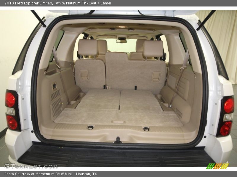 White Platinum Tri-Coat / Camel 2010 Ford Explorer Limited