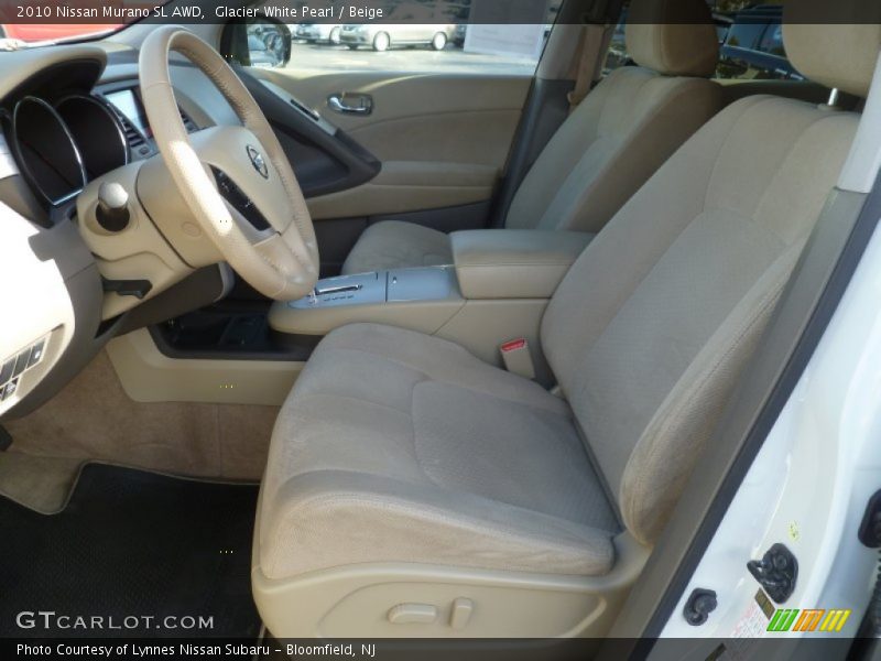 Glacier White Pearl / Beige 2010 Nissan Murano SL AWD