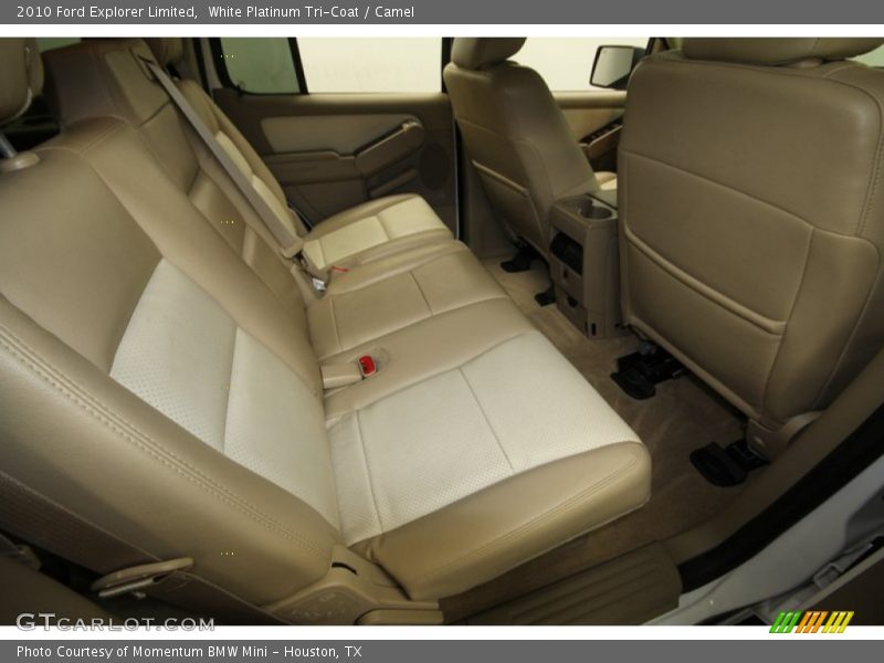 White Platinum Tri-Coat / Camel 2010 Ford Explorer Limited