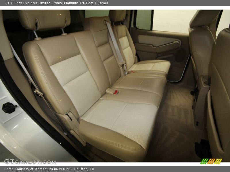 White Platinum Tri-Coat / Camel 2010 Ford Explorer Limited
