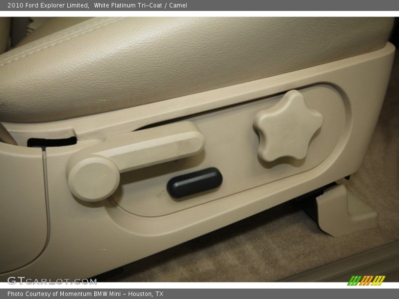 White Platinum Tri-Coat / Camel 2010 Ford Explorer Limited