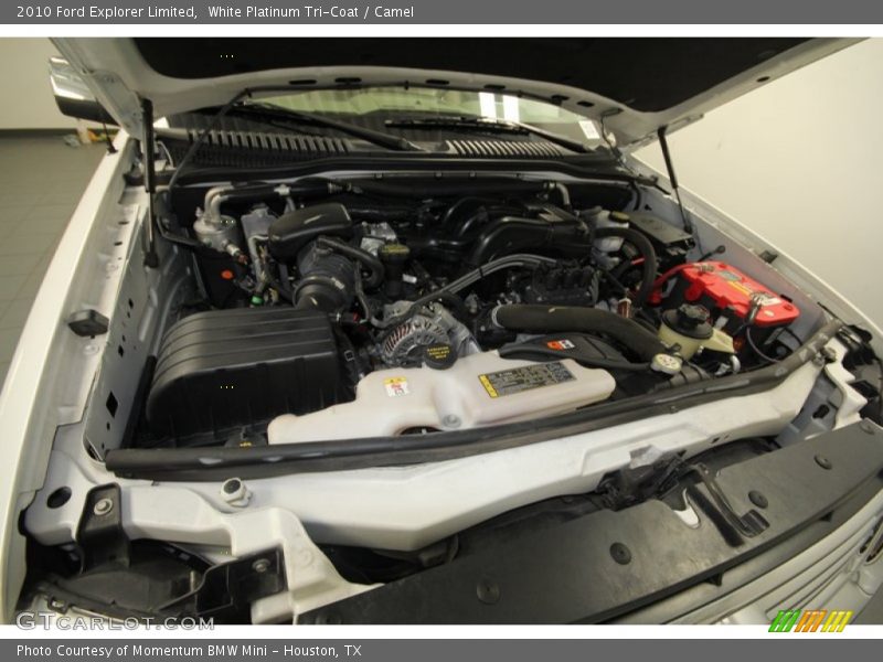 White Platinum Tri-Coat / Camel 2010 Ford Explorer Limited
