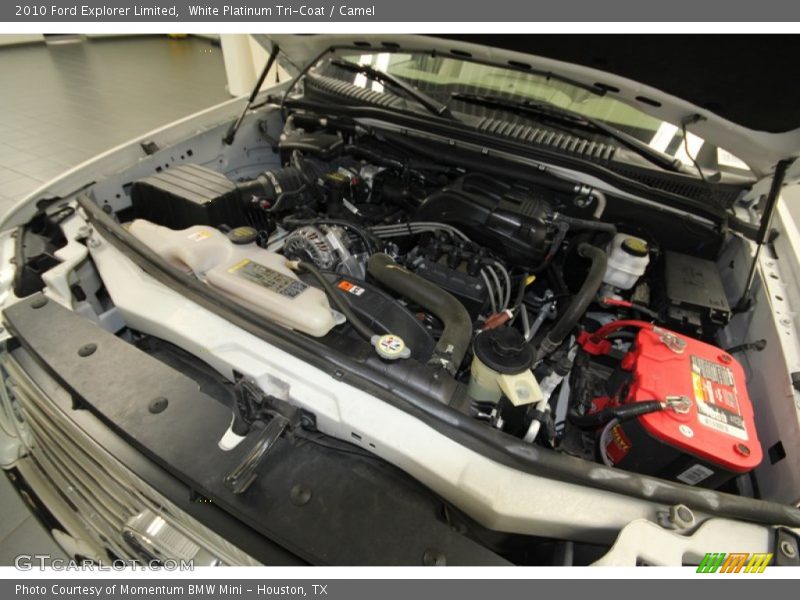 White Platinum Tri-Coat / Camel 2010 Ford Explorer Limited