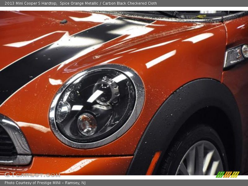 Spice Orange Metallic / Carbon Black Checkered Cloth 2013 Mini Cooper S Hardtop