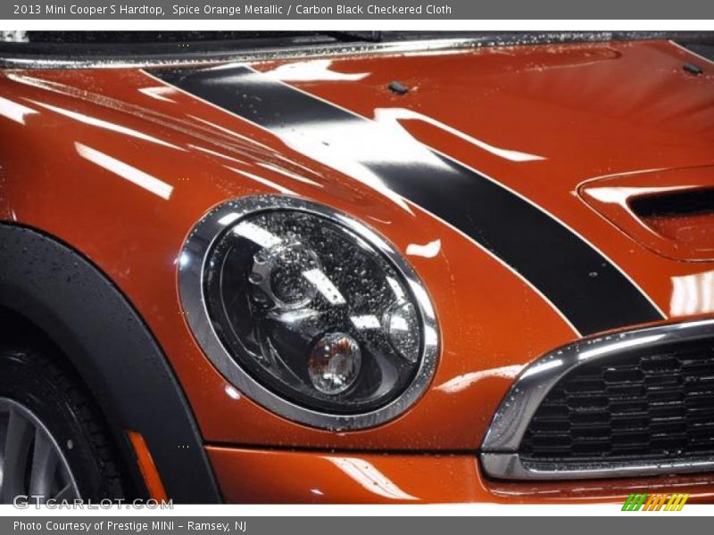 Spice Orange Metallic / Carbon Black Checkered Cloth 2013 Mini Cooper S Hardtop