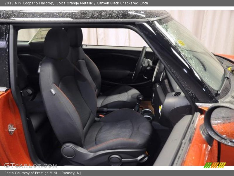 Spice Orange Metallic / Carbon Black Checkered Cloth 2013 Mini Cooper S Hardtop