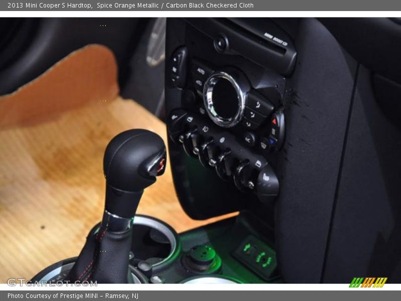 Spice Orange Metallic / Carbon Black Checkered Cloth 2013 Mini Cooper S Hardtop