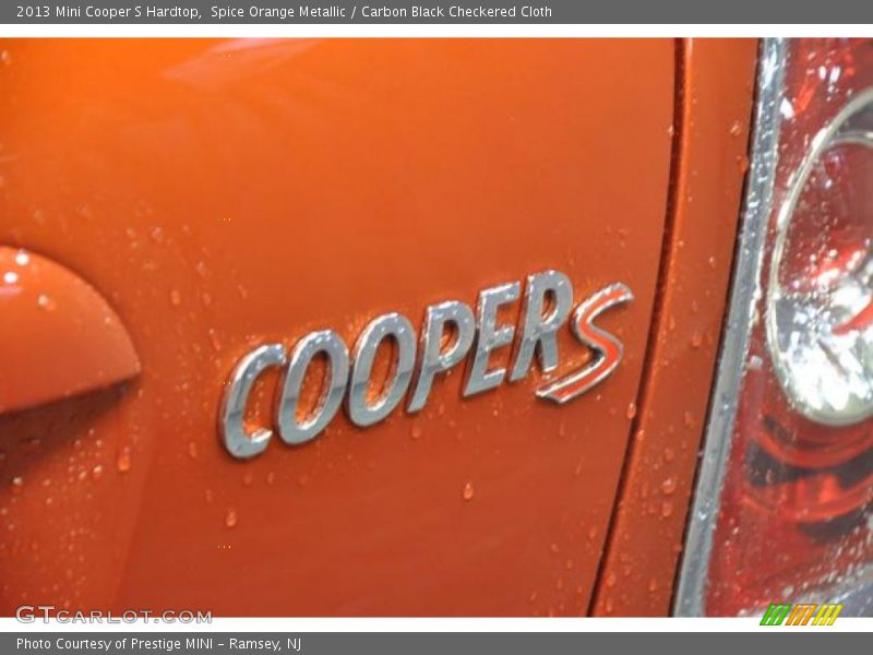 Spice Orange Metallic / Carbon Black Checkered Cloth 2013 Mini Cooper S Hardtop