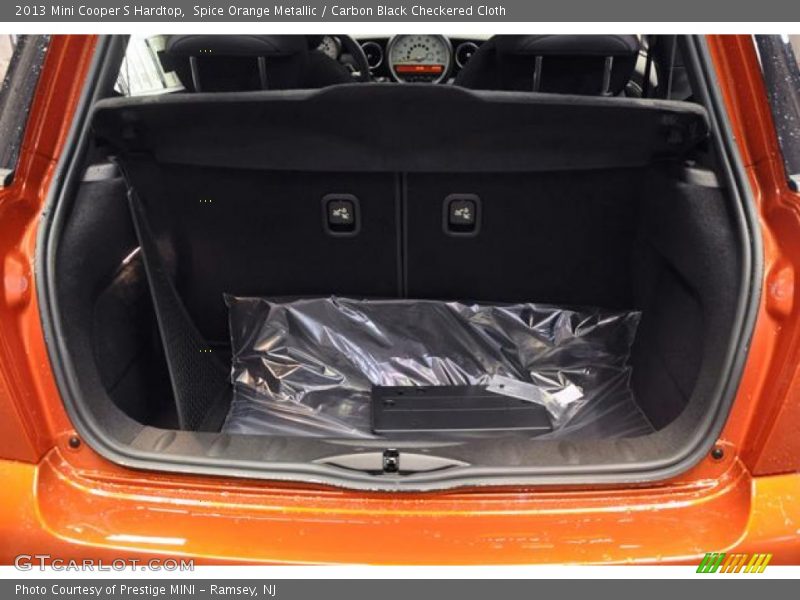 Spice Orange Metallic / Carbon Black Checkered Cloth 2013 Mini Cooper S Hardtop