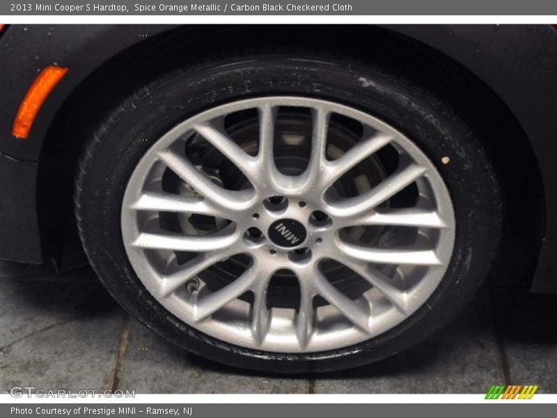 Spice Orange Metallic / Carbon Black Checkered Cloth 2013 Mini Cooper S Hardtop