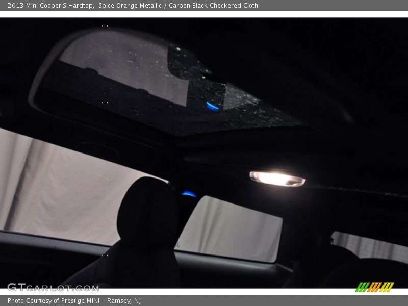 Spice Orange Metallic / Carbon Black Checkered Cloth 2013 Mini Cooper S Hardtop