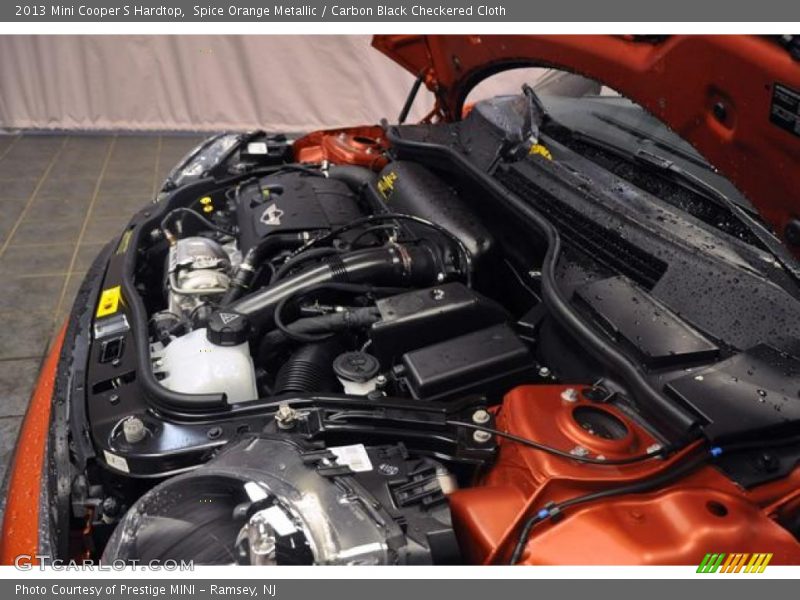 Spice Orange Metallic / Carbon Black Checkered Cloth 2013 Mini Cooper S Hardtop