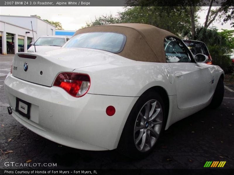 Alpine White / Beige 2007 BMW Z4 3.0i Roadster