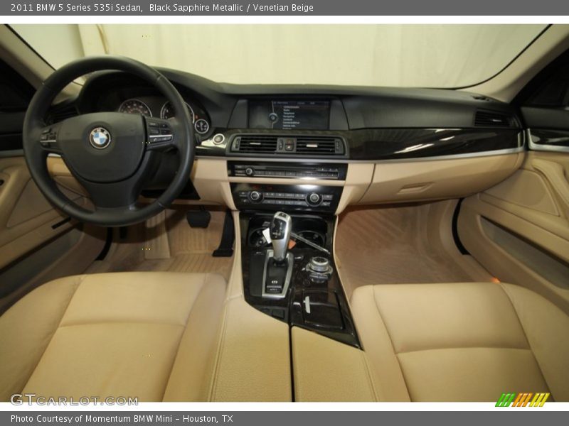 Black Sapphire Metallic / Venetian Beige 2011 BMW 5 Series 535i Sedan