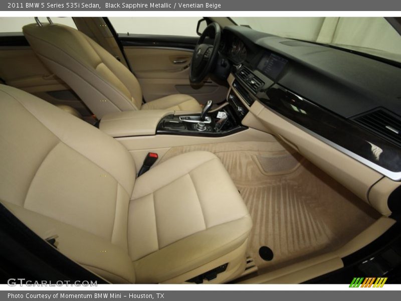 Black Sapphire Metallic / Venetian Beige 2011 BMW 5 Series 535i Sedan