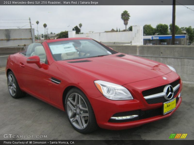 Mars Red / Sahara Beige 2013 Mercedes-Benz SLK 250 Roadster