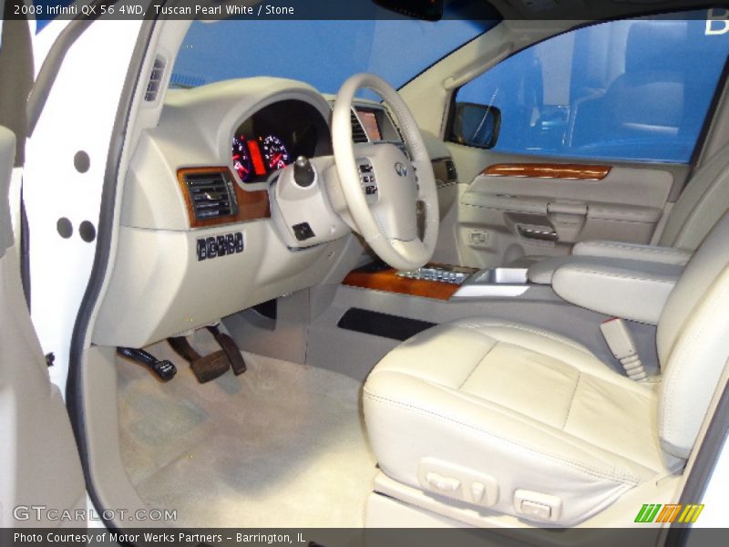 Tuscan Pearl White / Stone 2008 Infiniti QX 56 4WD