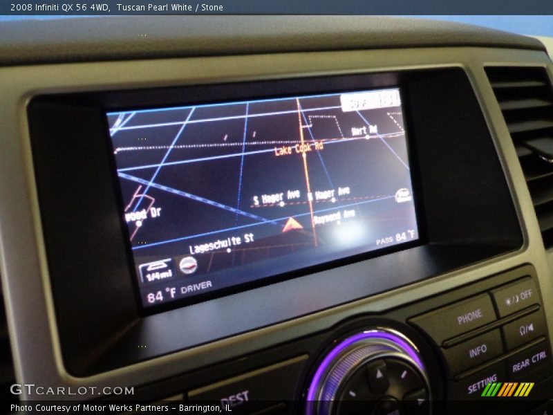 Tuscan Pearl White / Stone 2008 Infiniti QX 56 4WD