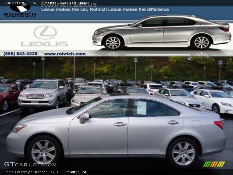 Tungsten Silver Pearl / Black 2009 Lexus ES 350