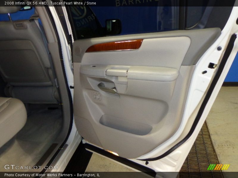Tuscan Pearl White / Stone 2008 Infiniti QX 56 4WD
