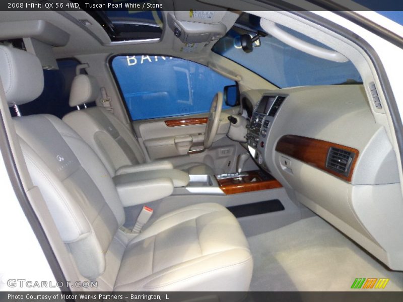 Tuscan Pearl White / Stone 2008 Infiniti QX 56 4WD
