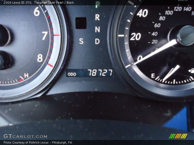 Tungsten Silver Pearl / Black 2009 Lexus ES 350