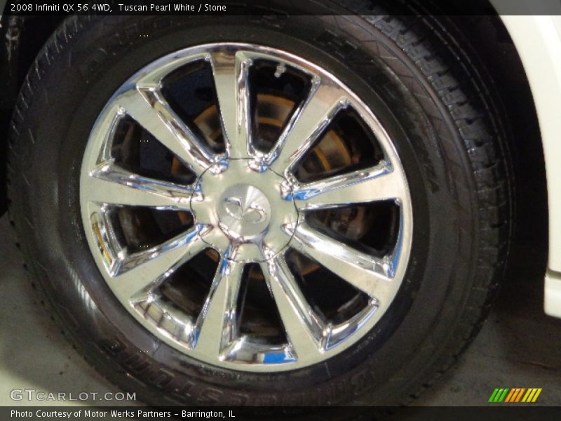 Tuscan Pearl White / Stone 2008 Infiniti QX 56 4WD