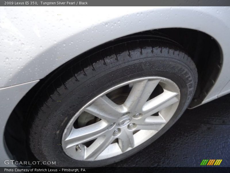 Tungsten Silver Pearl / Black 2009 Lexus ES 350