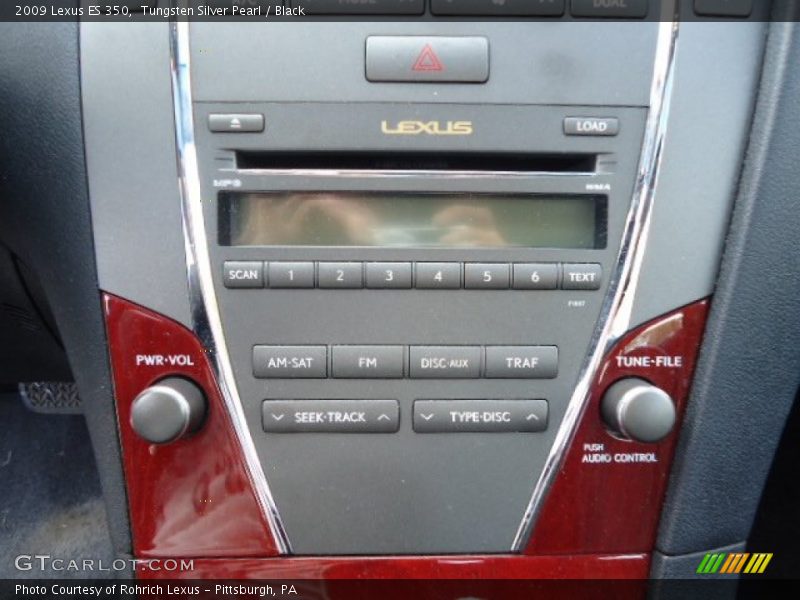 Tungsten Silver Pearl / Black 2009 Lexus ES 350