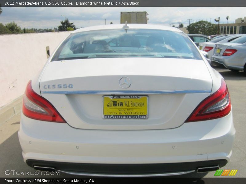 Diamond White Metallic / Ash/Black 2012 Mercedes-Benz CLS 550 Coupe