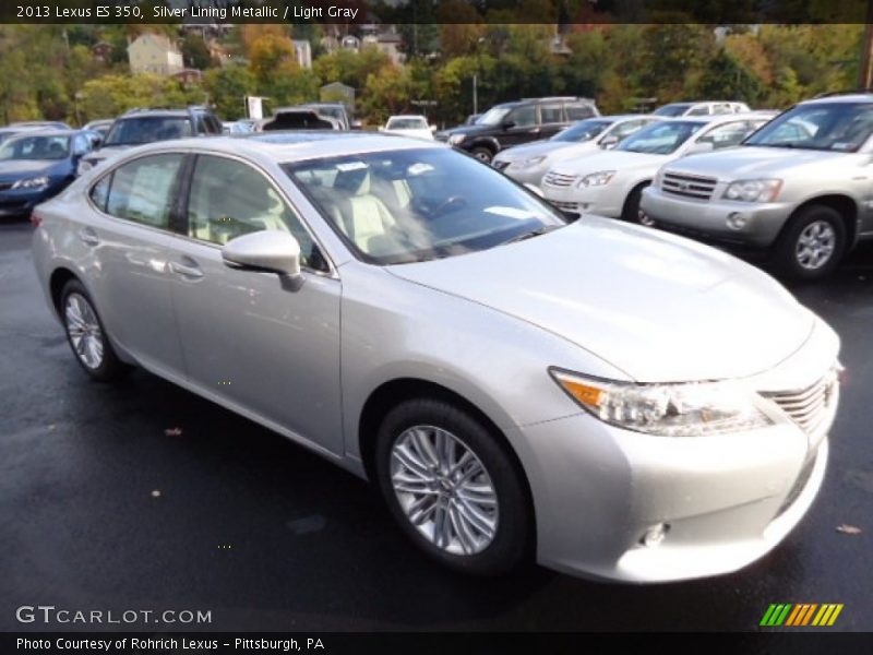 Silver Lining Metallic / Light Gray 2013 Lexus ES 350