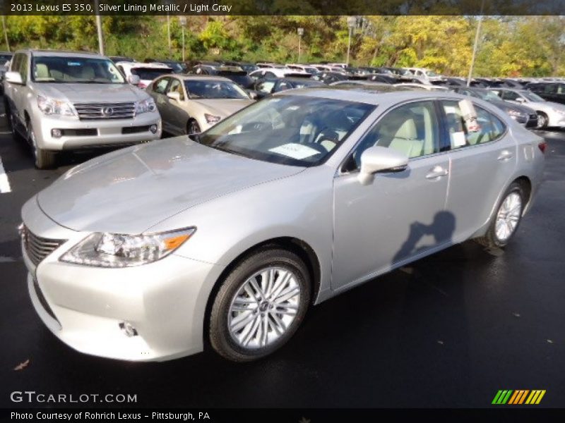 Silver Lining Metallic / Light Gray 2013 Lexus ES 350