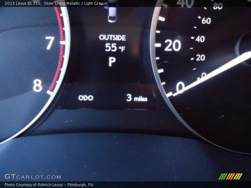 Silver Lining Metallic / Light Gray 2013 Lexus ES 350