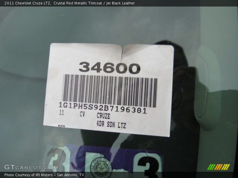 Crystal Red Metallic Tintcoat / Jet Black Leather 2011 Chevrolet Cruze LTZ