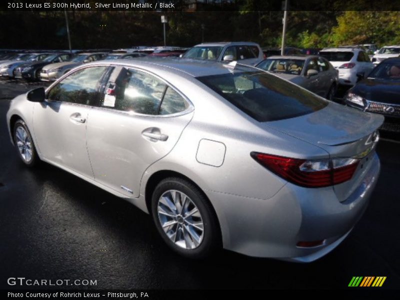 Silver Lining Metallic / Black 2013 Lexus ES 300h Hybrid