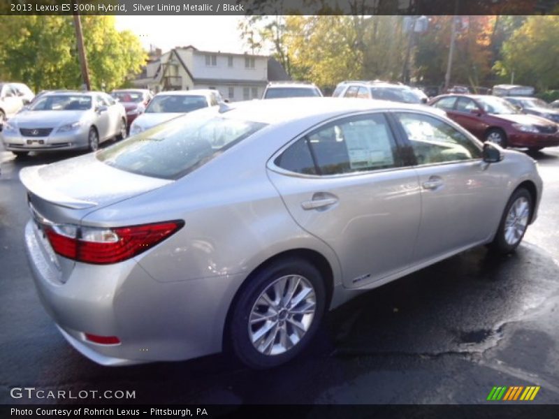 Silver Lining Metallic / Black 2013 Lexus ES 300h Hybrid