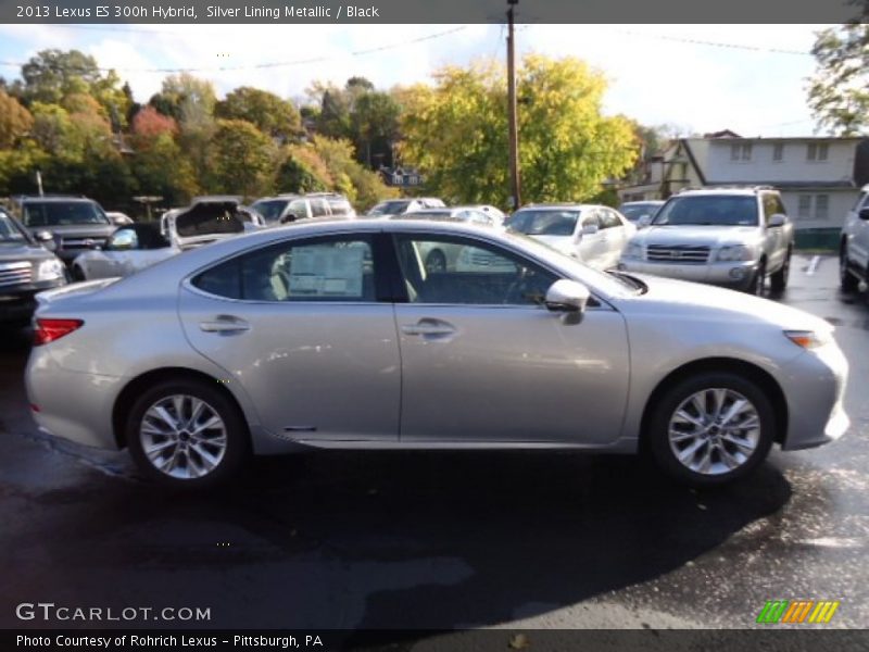 Silver Lining Metallic / Black 2013 Lexus ES 300h Hybrid