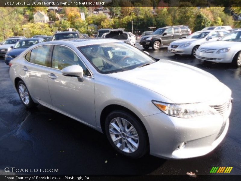 Silver Lining Metallic / Black 2013 Lexus ES 300h Hybrid