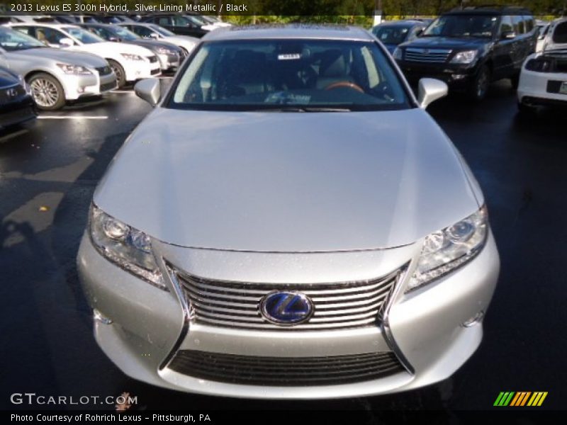 Silver Lining Metallic / Black 2013 Lexus ES 300h Hybrid